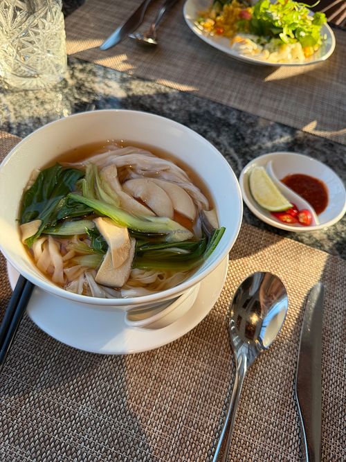 Vegan pho at Ding Doong Restaurant in Hà Nội