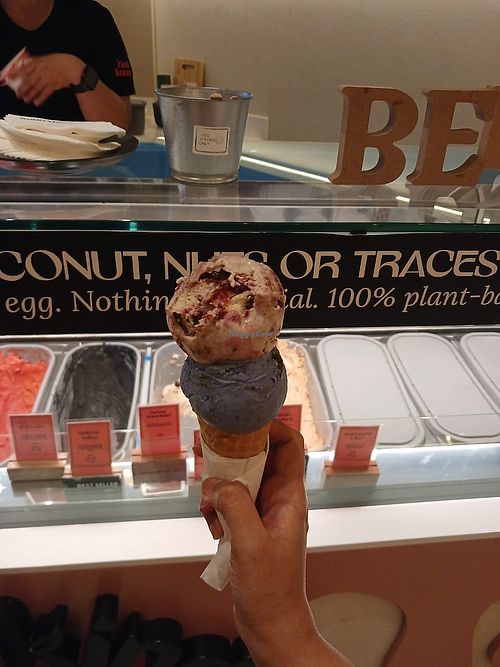 Cone with two scoops at Kind Kones in Dubai