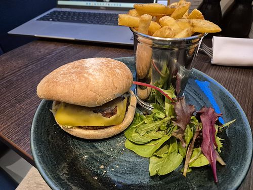 Vegan burger with BBQ sauce at Voco Reading by IHG in Berkshire