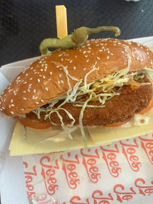 V.F.C sandwich with vegan cheese and aioli   at Joe's Famous Deli in Brisbane