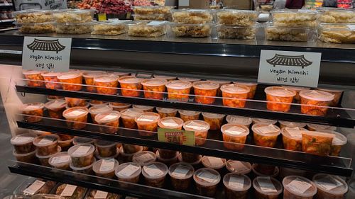 Vegan kimchi at Lotte Plaza Market Jacksonville in Jacksonville