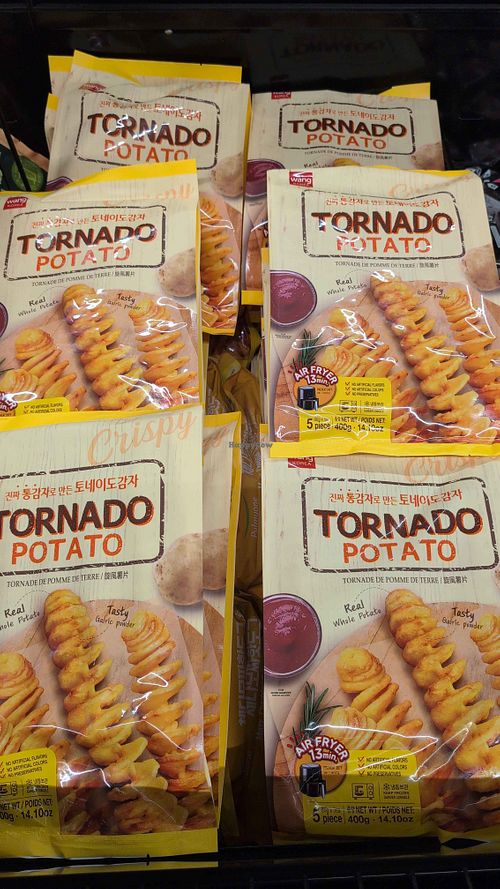 These tornado potatoes are vegan at Lotte Plaza Market Jacksonville in Jacksonville