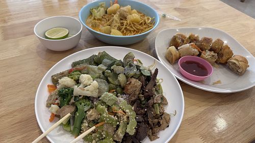   at Ming Kwan Vegetarian Restaurant in Chiang Mai