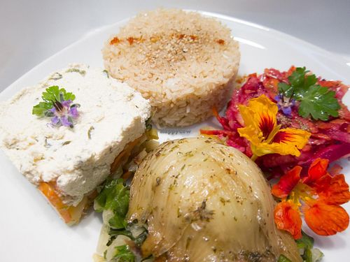 Tofu & wakame tartare
Brown rice
Braised fennel at MU-Food in Geneva