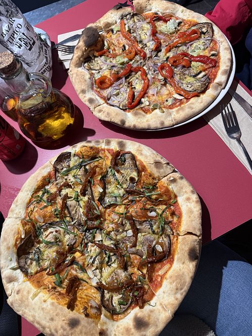 Vegan Cheese and really good pizza  at Casa Nova Pizzeria  in Connecticut