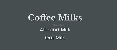 Alternative milks  at Beach Wolf in Encinitas