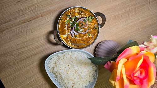 Amritsari Choley with rice at DosaHut in Dusseldorf