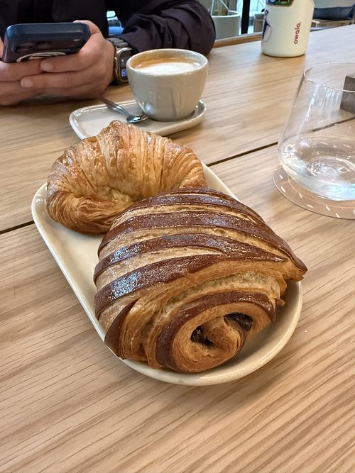 Vegan pain au chocolat and media luna  at Koala in Buenos Aires