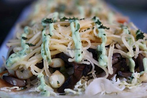 Veggie Tacos w/Corn Black Bean Salsa and Avocado Cream Sauce at St Felix Sin City in Las Vegas