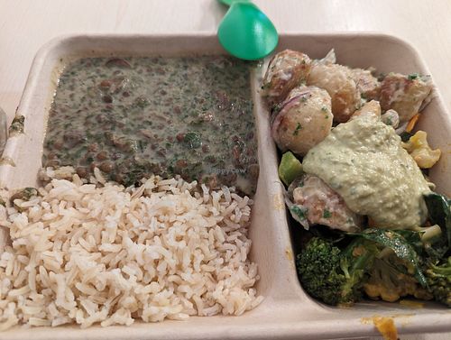 Large French lentils and two salads at Revive Cafe - Wyndham St in Auckland