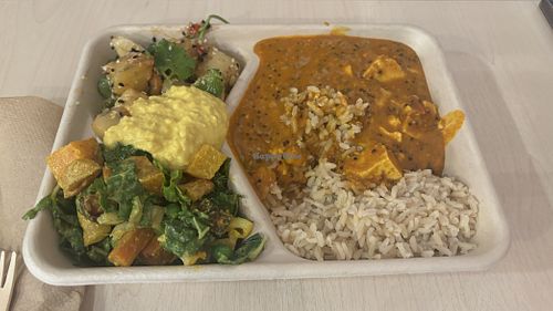 Tofu curry  with chickpeas and salads  at Revive Cafe - Wyndham St in Auckland