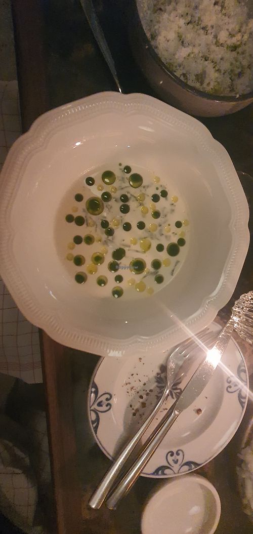 Asparagus soup at Viinibaari Apotek / Wine Bar Apotek in Uusimaa