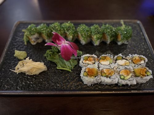 Party roll (front) and sweet forest roll (back)  at Oishii in Jacksonville