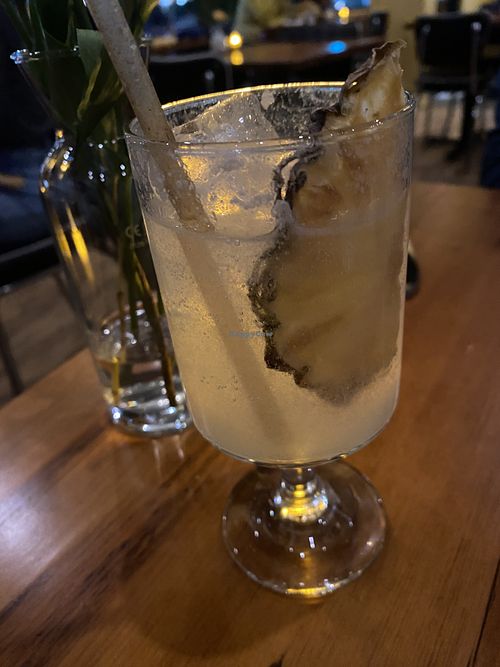 Coconut Pinneapple highball mocktail   at Dreamstate Cafe in Minneapolis