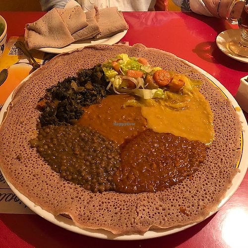 Vegan Combination Plate at Abyssinia Restaurant in Santa Rosa