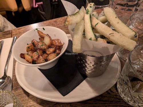 Zucchini fritti and Patate arrosto at Pranzo Italian Harrogate in Harrogate