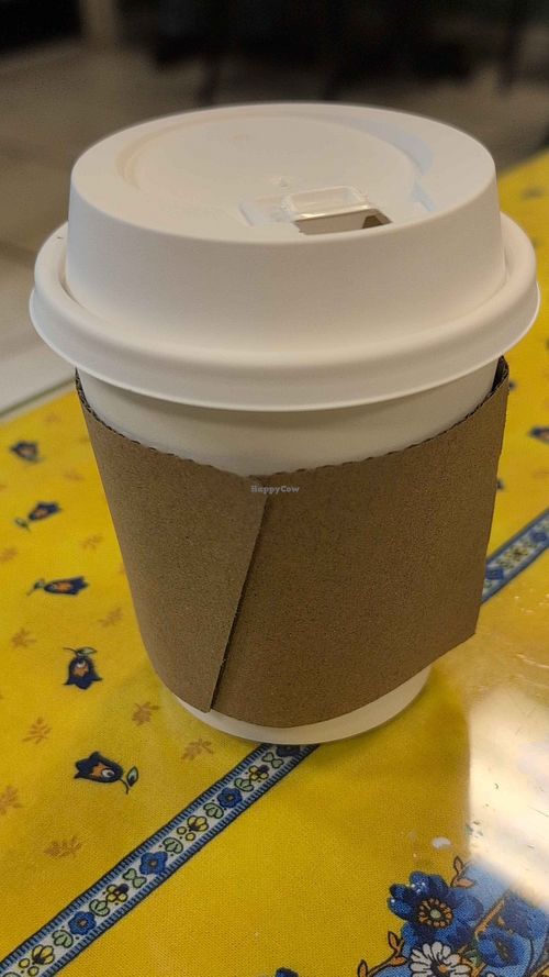 Latte with oat milk at La Crèperie Kafè in Palm Coast