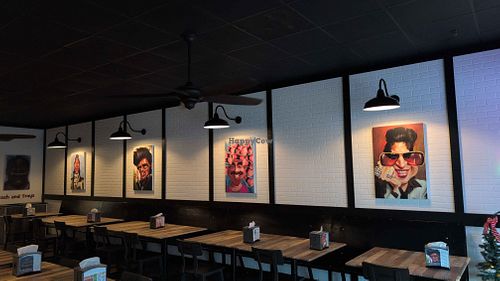 Interior art at El Pollo Colorao Puerto Rican Eatery in Palm Coast