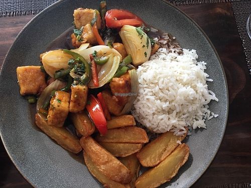 Tofu Saltudo  at Chifa La Familia Feliz in La Fortuna