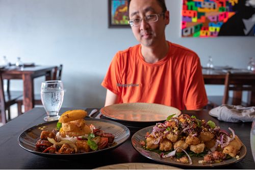 Chef recommended vegan-friendly dishes.   at Chifa La Familia Feliz in La Fortuna