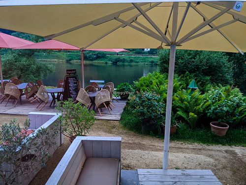 Outdoor seating at Strandgut at Strandgut in Bad Schandau