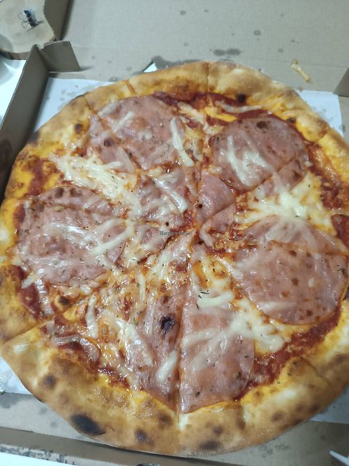 Vegan ham pizza at Pizza Galileo Trnava in Trnava
