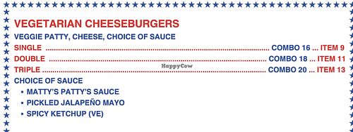 Sub bun for lettuce wrap to make vegan  at Matty's Patty's Burger Club in Costa Mesa