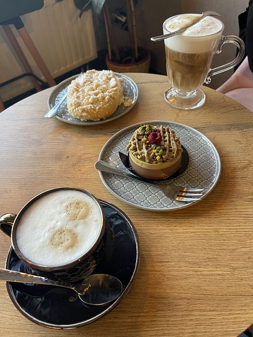 Scrumptious pastries and coffeee  at Bez Cukrzenia in Gdansk