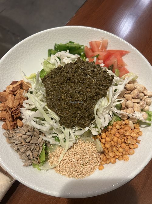 Tea leaf salad before mixing   at Chef Burma in Sacramento