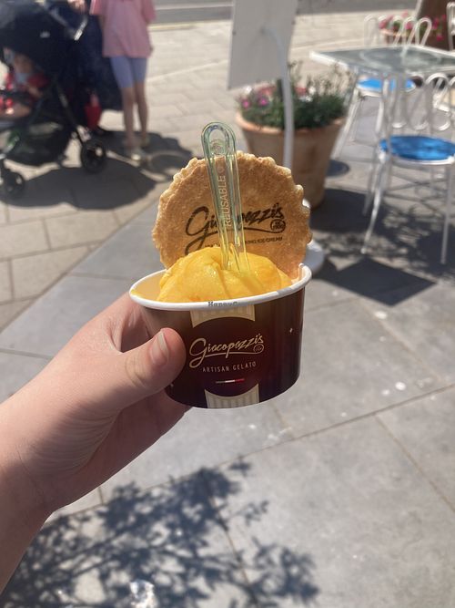 Mango sorbet   at Giacopazzi's in Scottish Borders