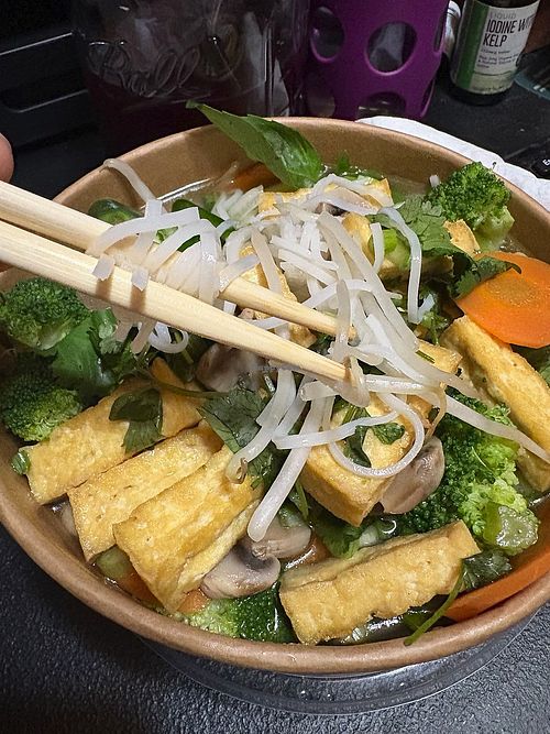 Tofu & Veggie Pho at Saigon On Main in Rocky Mount