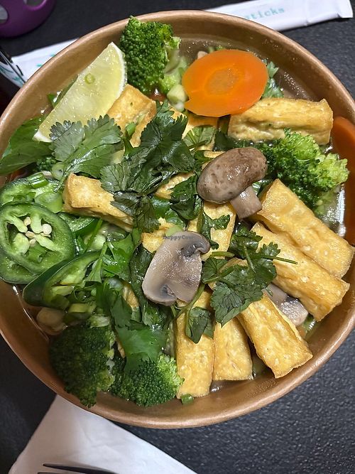 Tofu & Veggie Pho at Saigon On Main in Rocky Mount