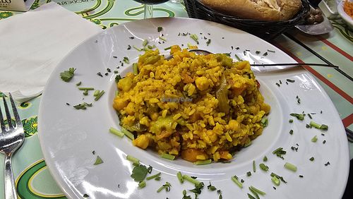 Vegan risotto, different veggies and rice. at Restaurante Moderna in Lisbon