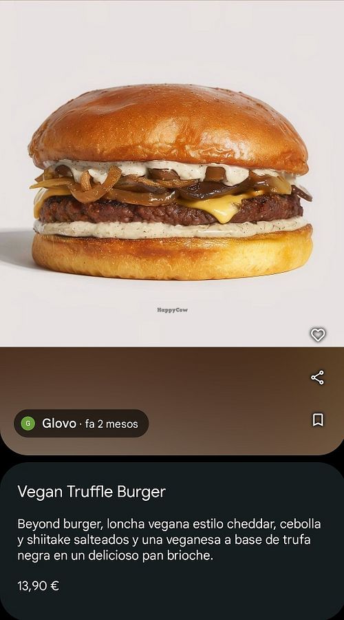 Vegan truffle burguer at VICIO Terrassa | Takeaway & Delivery in Catalunya