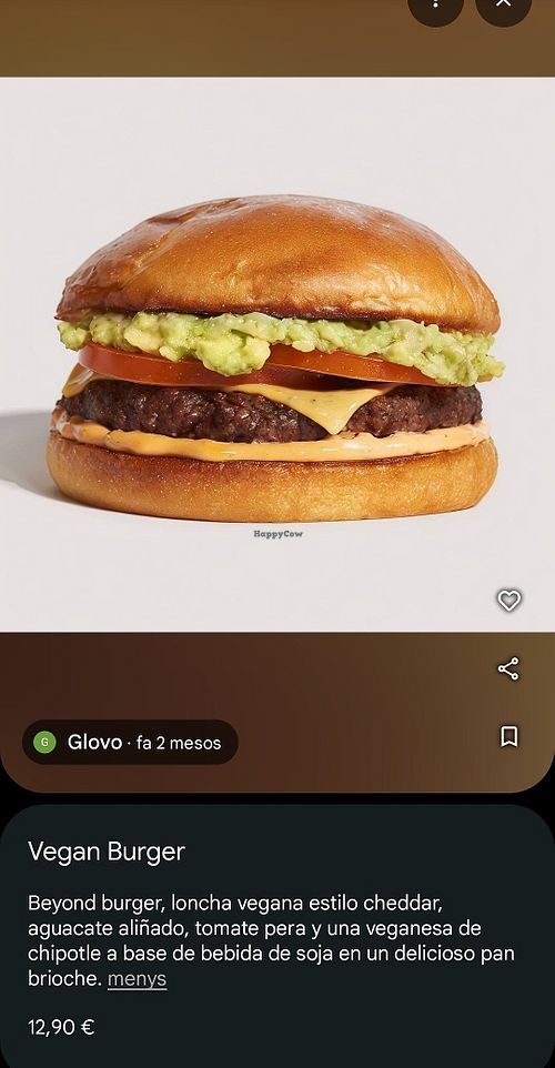 Vegan burger at VICIO Terrassa | Takeaway & Delivery in Catalunya