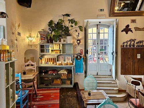 Some of our ecological and upcycled products  at O Cais Eco loja - Café - Comida in Silves