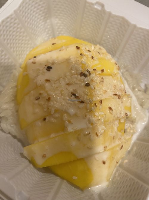Mango sticky ricee  at A Little Thai Kitchen in New Jersey