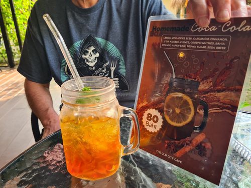 Homemade cola drink at The Old City Spa - Ice Bath, Finnish Sauna, Himalayan Salt Far-Infrared Sauna, Magnesium Hot Bath, Thai Herbal Steam Room in Chang Wat Chiang Mai