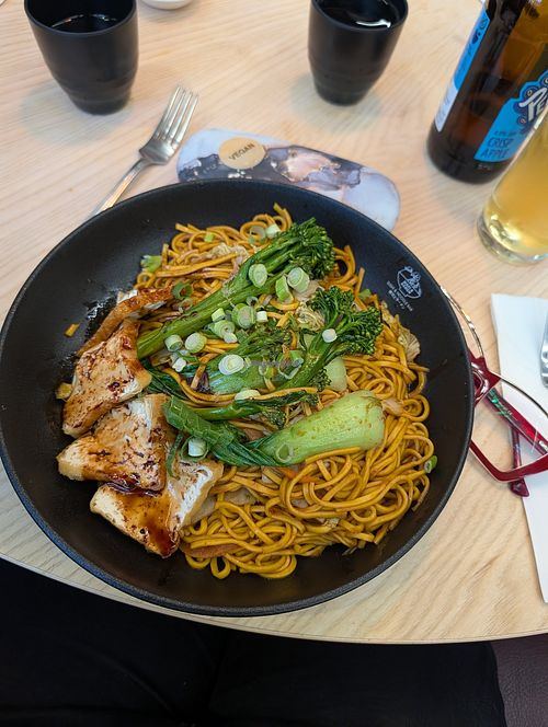 Vegan tofu yakisoba at Maki & Ramen in Sheffield