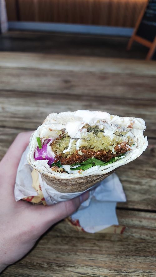 vegan falafel wrap at Saliba Brothers - Falafel in Rosebery