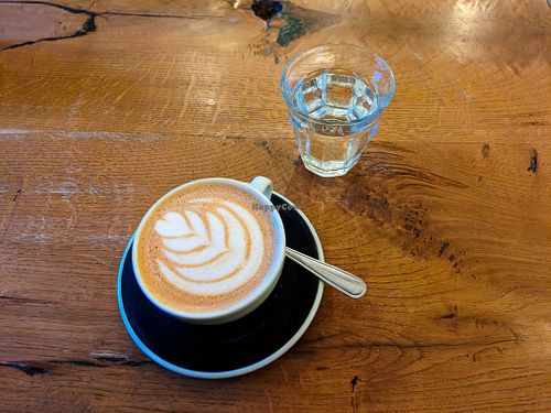 Cappuccino with oatmilk at San Domenico Caffe at San Domenico Caffe in Kosice