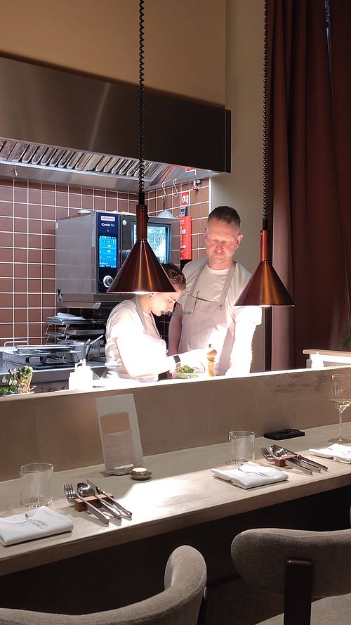 Chefs at work at Dirt.  in Ghent