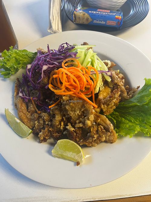 Hongos Ostra Empanizados at Restaurante Vegetariano Primavera Zona 10 - 春天素食餐廳 in 