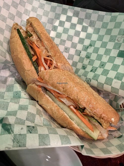 Vegan banh mi  at Pho Viet Lotus Restaurant in Vancouver