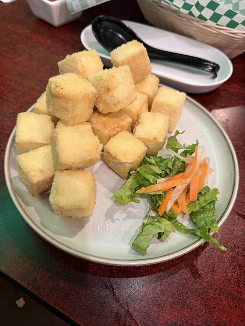 Fried tofu made vegan   at Pho Viet Lotus Restaurant in Vancouver
