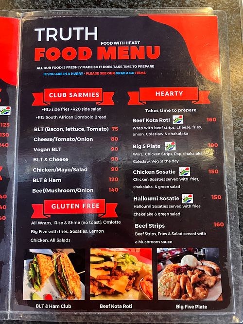  at Truth Cafe in Gauteng