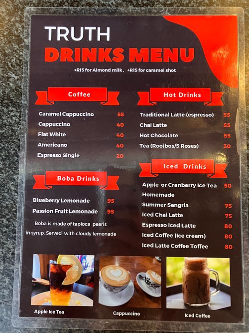  at Truth Cafe in Gauteng