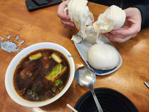 Braised soup, and silver flower roll at Shirley Red Vegetarian Dim Sum雪裏紅素食點心  in Taipei