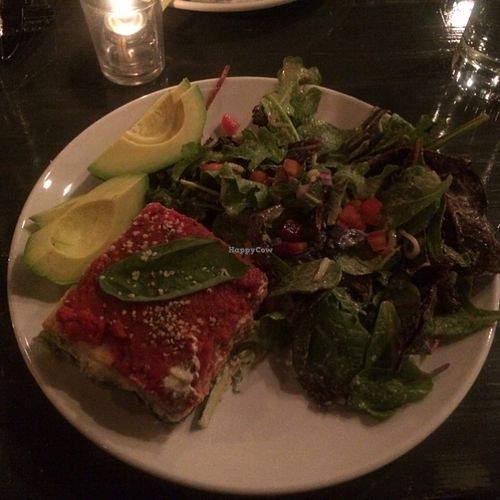 raw zucchini lasagna  at Avo in Nashville