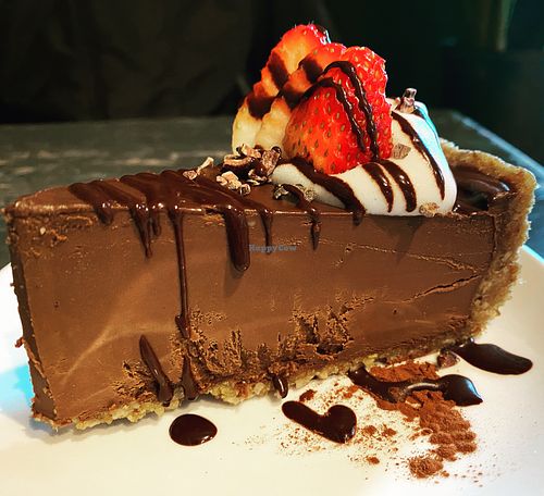 Chocolate avocado tart at Avo in Nashville